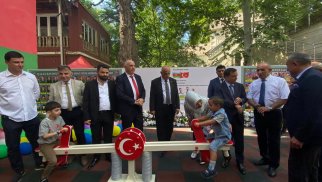 Mehmet Mutlunun dəstəyi ilə Qazaxda uşaq parkının açılışı olub