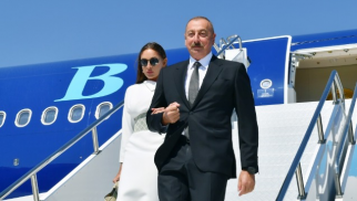 Prezidentlə xanımı Türkiyəyə getdi - Fotolar 
