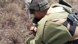 Laçında qanunsuz erməni silahlı dəstələrinin basdırdığı piyada əleyhinə mina sahəsi aşkar edilib