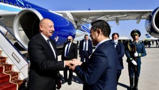 İlham Əliyev Qırğızıstana getdi - Fotolar
