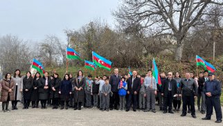 Qubanın Afurca məktəbi şəhid məzununu anıb, diaspor nümayəndəsi ilə görüş keçirib