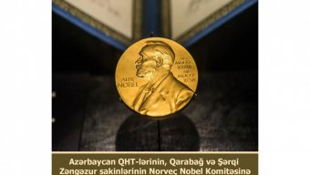 Azərbaycan QHT-ləri, Qarabağ və Şərqi Zəngəzur sakinləri Vardanyanla bağlı Norveç Nobel Komitəsinə açıq məktub göndərib