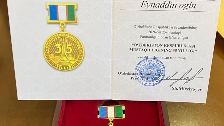 Rəşad Məmmədov Özbəkistan Prezidenti Şavkat Mirziyoyev tərəfindən təltif edilib